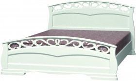Кровать Грация-1 из массива сосны 900*2000 Белый античный в Саргатском - sargatskoe.katalogmebeli.com | фото 5
