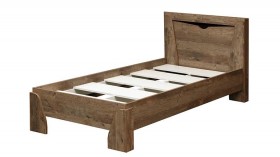 Кровать одинарная 33.07 с настилом "Лючия" (ш. 900)/(кейптаун / венге / белый) в Саргатском - sargatskoe.katalogmebeli.com | фото