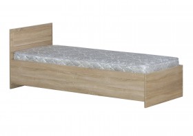 Кровать одинарная 800-2 без матраса (прямые спинки) Дуб Сонома в Саргатском - sargatskoe.katalogmebeli.com | фото 1