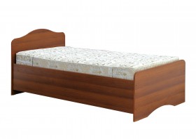 Кровать одинарная 900-1 без матраса (круглые спинки) Орех Таволато в Саргатском - sargatskoe.katalogmebeli.com | фото 1