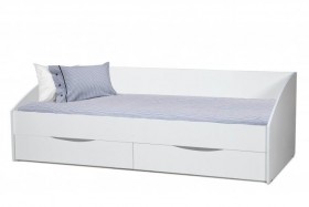 Кровать одинарная Фея - 3 (симметричная) New/(белый / белый / ДВПО: белый) в Саргатском - sargatskoe.katalogmebeli.com | фото