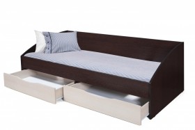 Кровать одинарная "Фея - 3" (симметричная) New (венге / вудлайн кремовый / ДВПО: белый) в Саргатском - sargatskoe.katalogmebeli.com | фото 3