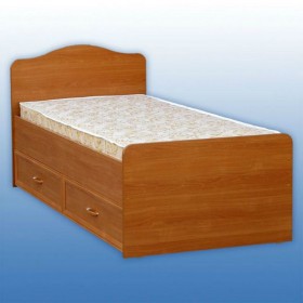 Кровать одинарная 800-2 без матраса (прямые спинки) Дуб Сонома в Саргатском - sargatskoe.katalogmebeli.com | фото 2