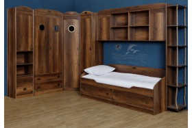 Кровать с 2-мя ящиками «Навигатор» (Дуб Каньон) в Саргатском - sargatskoe.katalogmebeli.com | фото 10