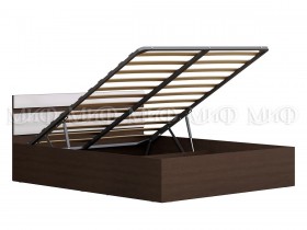 Кровать с подъемным механизмом Нэнси 1,6м (Венге/Белый глянец) в Саргатском - sargatskoe.katalogmebeli.com | фото
