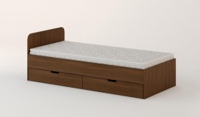 Кровать с ящиками 900 (Орех темный) в Саргатском - sargatskoe.katalogmebeli.com | фото