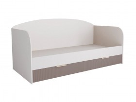 Кровать с ящиками ДКД 2000.1 Лавис (Белый софт/Грей софт/корпус Белый) в Саргатском - sargatskoe.katalogmebeli.com | фото 1