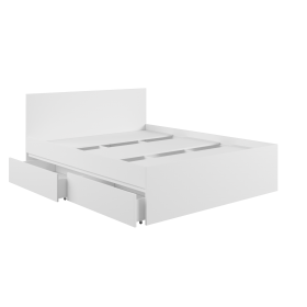 Кровать с ящиками К1.6М Мадера Белый в Саргатском - sargatskoe.katalogmebeli.com | фото 3
