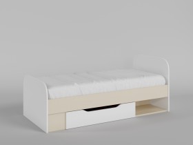 Кровать Санни 1650х750 (Белый/корпус Клен) в Саргатском - sargatskoe.katalogmebeli.com | фото