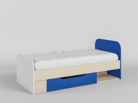 Кровать Скай 1650х750 (Синий/Белый/корпус Клен) в Саргатском - sargatskoe.katalogmebeli.com | фото 1