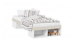Кровать «Сканди»  Дуб Гарден/Белый в Саргатском - sargatskoe.katalogmebeli.com | фото 1