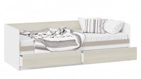 Кровать «Сканди» с 2 ящиками Дуб Гарден/Белый/Глиняный серый в Саргатском - sargatskoe.katalogmebeli.com | фото 2