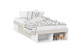 Кровать «Сканди» с ящиком Дуб Гарден/Белый в Саргатском - sargatskoe.katalogmebeli.com | фото 1