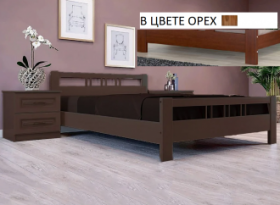 Кровать Вероника-3 из массива сосны 1400*2000 Орех в Саргатском - sargatskoe.katalogmebeli.com | фото 7