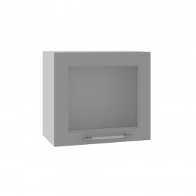 Квадро ВПГС 500 шкаф верхний горизонтальный со стеклом высокий (Лунный свет/корпус Серый) в Саргатском - sargatskoe.katalogmebeli.com | фото