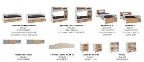 Лючия кровать 0,9 белый/ателье светлое в Саргатском - sargatskoe.katalogmebeli.com | фото 2
