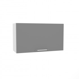 Лофт ВПГ 800 шкаф верхний горизонтальный высокий (Штукатурка белая/корпус Серый) в Саргатском - sargatskoe.katalogmebeli.com | фото