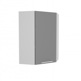 Лофт ВПУ 600 шкаф верхний угловой высокий (Штукатурка белая/корпус Серый) в Саргатском - sargatskoe.katalogmebeli.com | фото