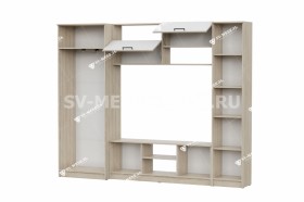 Мебель для гостиной МГС 3 Исполнение 1 Дуб Сонома / Белый в Саргатском - sargatskoe.katalogmebeli.com | фото 3
