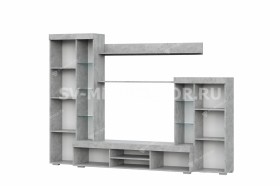 Мебель для гостиной МГС 5 Цемент светлый / Белый в Саргатском - sargatskoe.katalogmebeli.com | фото 4