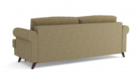 Оливер / диван - кровать 3-х местн. (еврокнижка) (велюр велутто коричневый 23 в Саргатском - sargatskoe.katalogmebeli.com | фото 2