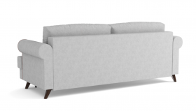 Оливер / диван - кровать 3-х местн. (еврокнижка) (велюр велутто серебряный 52 в Саргатском - sargatskoe.katalogmebeli.com | фото 3