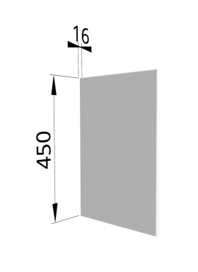Панель торцевая (для шкафа горизонтального высокого) ВПГ Ройс (Белый софт) в Саргатском - sargatskoe.katalogmebeli.com | фото