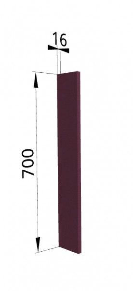 Панель торцевая ПТ 400 Квадро (для шкафа торцевого верхнего) Виноград в Саргатском - sargatskoe.katalogmebeli.com | фото