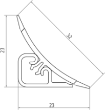 Плинтус LB-23, L=3000мм, умбрия темная в Саргатском - sargatskoe.katalogmebeli.com | фото 2