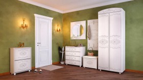 Шкаф 2-х дверный комбинированный "Каролина" (патина) в Саргатском - sargatskoe.katalogmebeli.com | фото 8