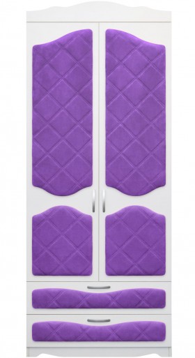 Шкаф 2-х створчатый с ящиками серии Иллюзия 32 Фиолетовый в Саргатском - sargatskoe.katalogmebeli.com | фото