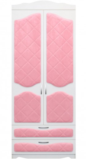 Шкаф 2-х створчатый с ящиками серии Иллюзия 36 Светло-розовый в Саргатском - sargatskoe.katalogmebeli.com | фото 1