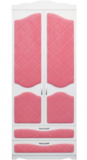Шкаф 2-х створчатый с ящиками серии Иллюзия 89 Розовый в Саргатском - sargatskoe.katalogmebeli.com | фото 1