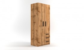 Шкаф 2-х створчатый с ящиками Шервуд (Дуб Вотан) в Саргатском - sargatskoe.katalogmebeli.com | фото 1