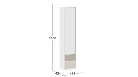 Шкаф для белья комбинированный «Сканди» Дуб Гарден/Белый/Глиняный серый в Саргатском - sargatskoe.katalogmebeli.com | фото 3