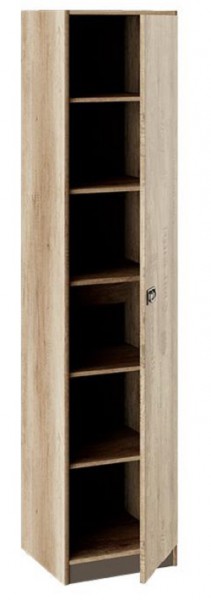 Шкаф для белья «Пилигрим» (Дуб Каньон светлый, Фон серый) в Саргатском - sargatskoe.katalogmebeli.com | фото 2