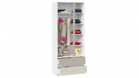 Шкаф для одежды комбинированный «Сканди» Дуб Гарден/Белый/Глиняный серый в Саргатском - sargatskoe.katalogmebeli.com | фото 3