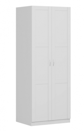Шкаф двухдверный Пегас сборный белый в Саргатском - sargatskoe.katalogmebeli.com | фото