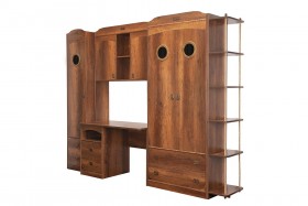 Шкаф комбинированный для белья «Навигатор» (Дуб Каньон) в Саргатском - sargatskoe.katalogmebeli.com | фото 6