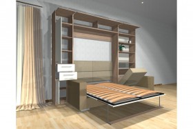 Шкаф-кровать с диваном Каролина в Саргатском - sargatskoe.katalogmebeli.com | фото 3