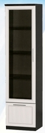 Шкаф средний с ящиком и стеклодверью ДЛЯ ГОСТИНОЙ ШСЯС-450 Венге/Дуб выбеленный в Саргатском - sargatskoe.katalogmebeli.com | фото