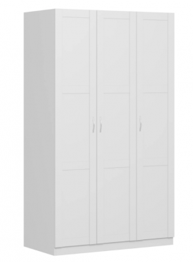 Шкаф трехдверный Пегас сборный белый в Саргатском - sargatskoe.katalogmebeli.com | фото