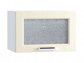 Шкаф верхний горизонтальный со стеклом 500, ШВГС 500 (Клен кремовый/корпус белый) в Саргатском - sargatskoe.katalogmebeli.com | фото