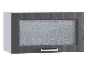 Шкаф верхний горизонтальный со стеклом 600, ШВГС 600 (Клен серый/корпус белый) в Саргатском - sargatskoe.katalogmebeli.com | фото