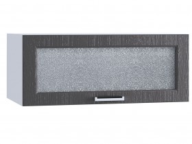 Шкаф верхний горизонтальный со стеклом 810, ШВГС 810 (Клен серый/корпус белый) в Саргатском - sargatskoe.katalogmebeli.com | фото