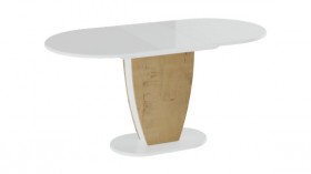 Стол обеденный «Монреаль» Тип 1 (Белый глянец/Бунратти) в Саргатском - sargatskoe.katalogmebeli.com | фото 2
