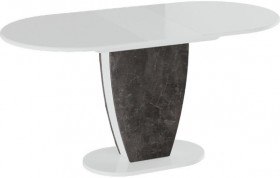 Стол обеденный «Монреаль» Тип 1 (Белый глянец/Моод темный) в Саргатском - sargatskoe.katalogmebeli.com | фото 2