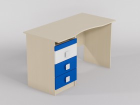 Стол (столешница с выемкой) Скай люкс (Синий/Белый/корпус Клен) в Саргатском - sargatskoe.katalogmebeli.com | фото 1