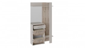 Шкаф для одежды «Нуар» тип 1 Фон серый/Дуб сонома в Саргатском - sargatskoe.katalogmebeli.com | фото 3