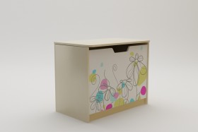 Ящик для игрушек Флёр (Белый/корпус Клен) в Саргатском - sargatskoe.katalogmebeli.com | фото